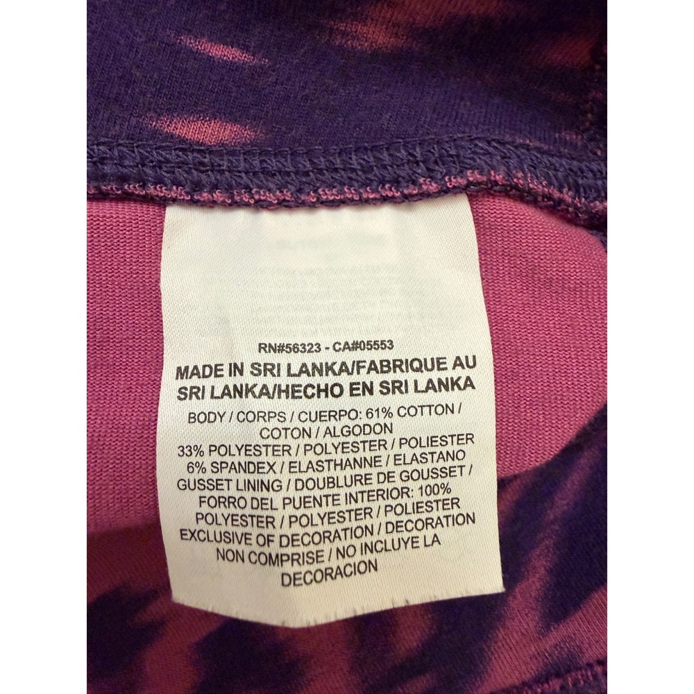 Nike Dri-FIT Womens Pink Purple Abstract Tiger Print Cropped Leggings Size M - Picture 7 of 7